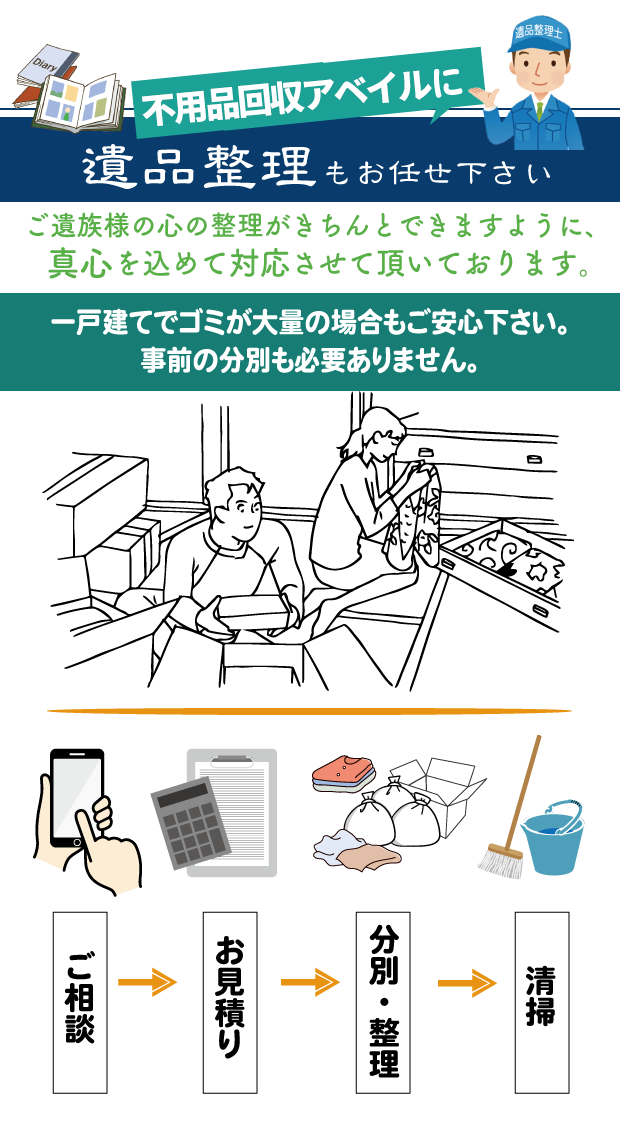 遺品整理もおまかせ下さい。MO